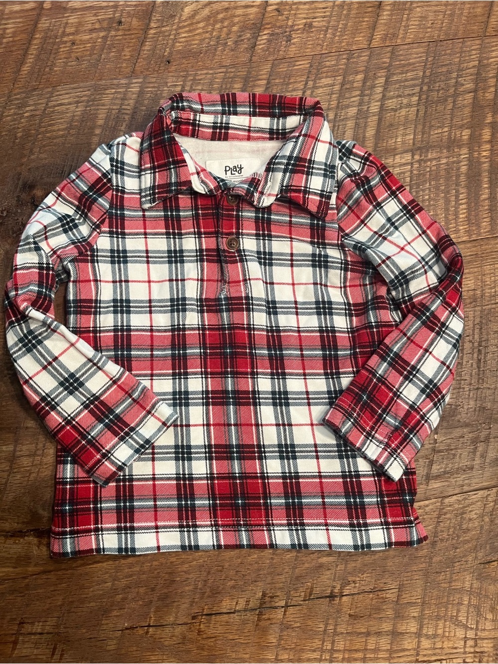 Little Sleepies Red Plaid Long-Sleeve Kids Shirt
